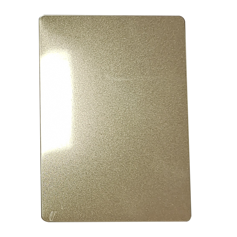 Bright sandblasted champagne gold